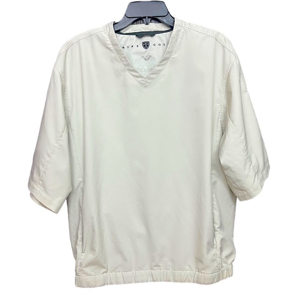 Nike Golf Light Tan Short Sleeve V Neck Pullover Jacket M